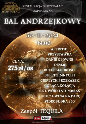 Rzeszów Wydarzenie Inne wydarzenie Bal Andrzejkowy z zespołem Tequila